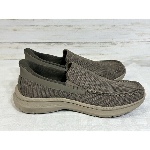 SKECHERS Men\'s SIZE 10 HANDS FREE SLIP-INS Pollard-Wilfred TAUPE SHOES 205451 main image 8
